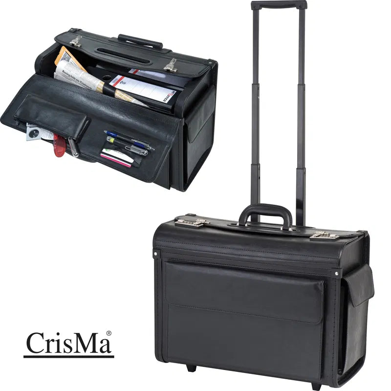 Akten-/Pilotenkoffer Trolley aus Kunstleder ETTORE