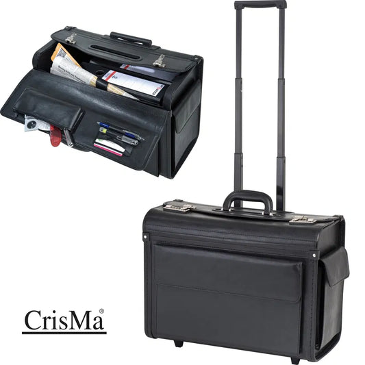 Akten-/Pilotenkoffer Trolley aus Kunstleder ETTORE