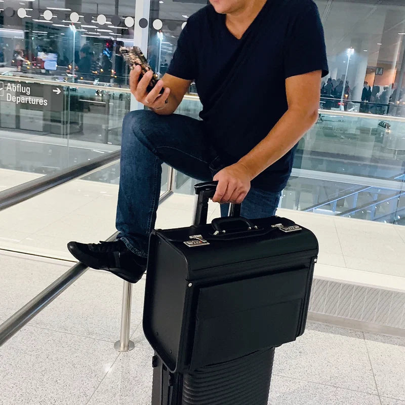 Akten-/Pilotenkoffer Trolley aus Kunstleder ETTORE