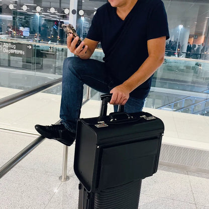 Akten-/Pilotenkoffer Trolley aus Kunstleder ETTORE