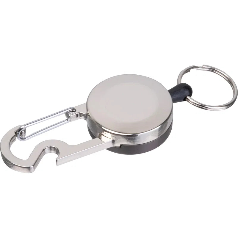 Ausziehbarer Schlüsselanhänger mit Karabiner aus Metall PEGGY
