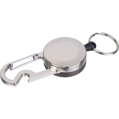 Ausziehbarer Schlüsselanhänger mit Karabiner aus Metall PEGGY