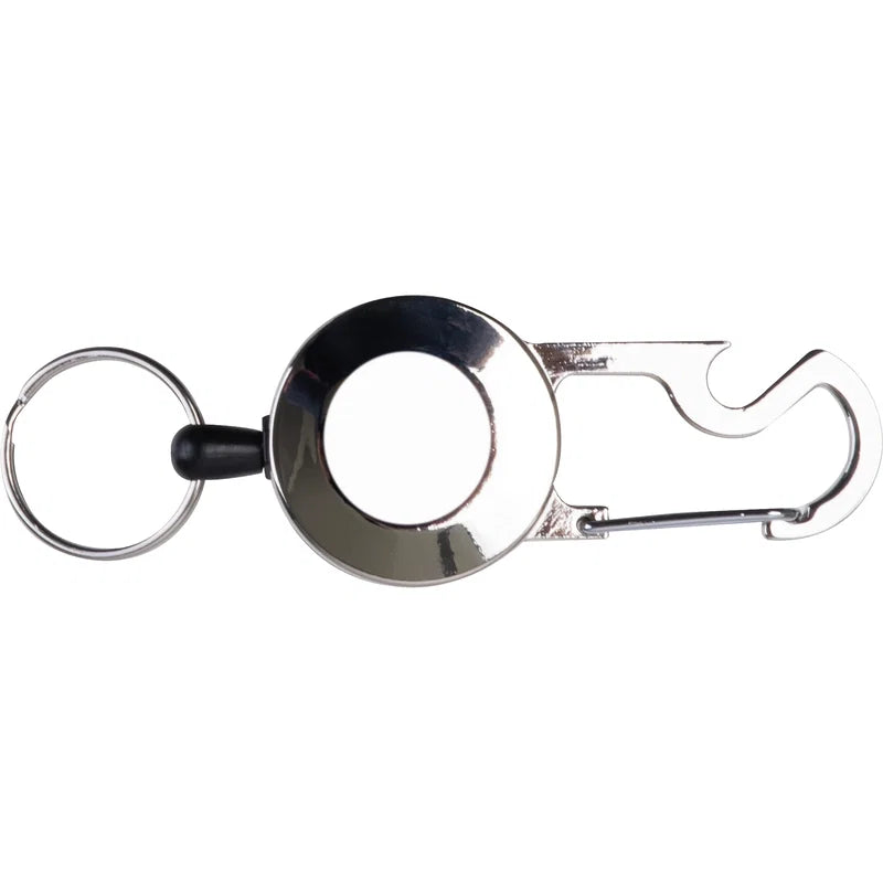 Ausziehbarer Schlüsselanhänger mit Karabiner aus Metall PEGGY