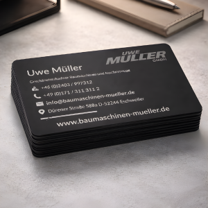 Aluminium Visitenkarten personalisiert mit Gravur