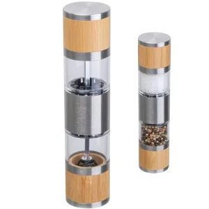 Salz- & Pfeffermühle aus Edelstahl und Bambus BEATA